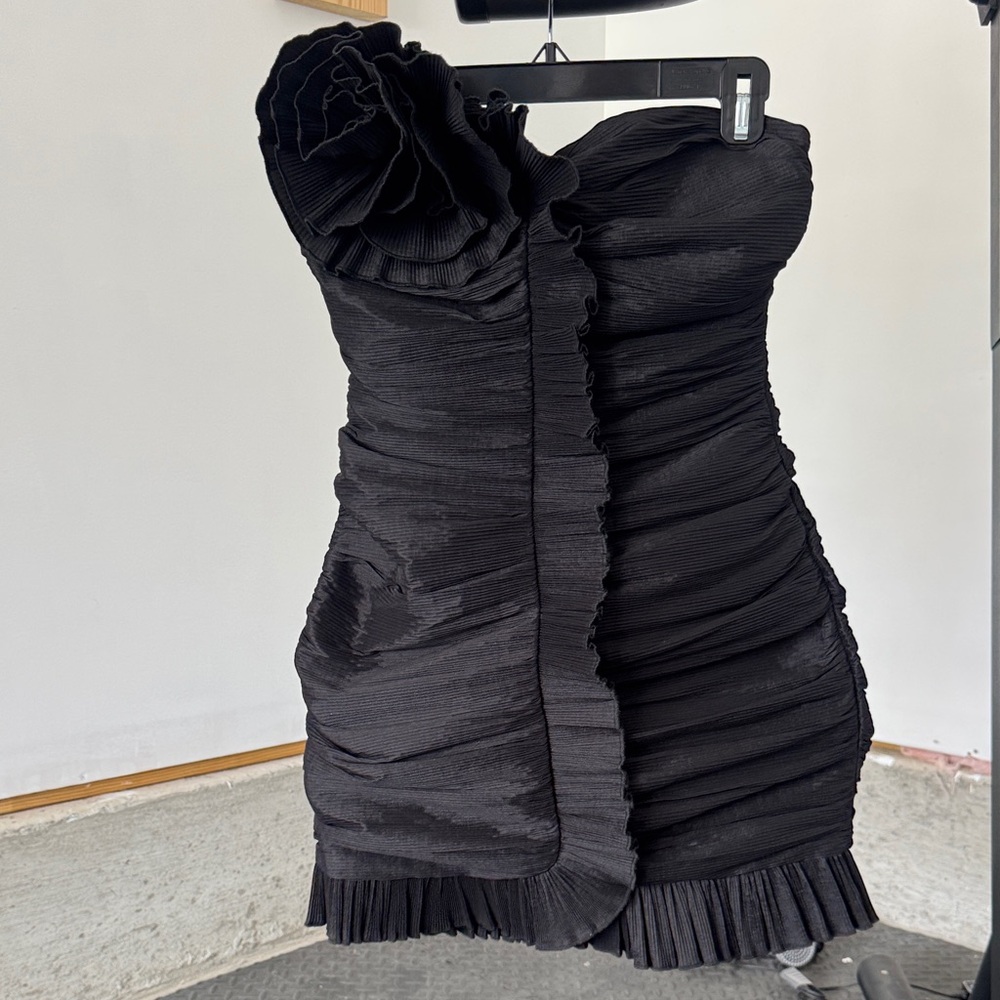 Ronny Kobo Collection Black One Shoulder Dress